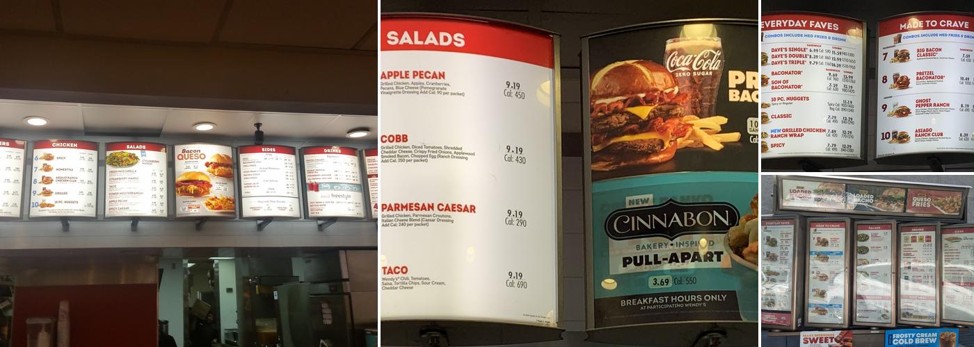 Wendy's Menu