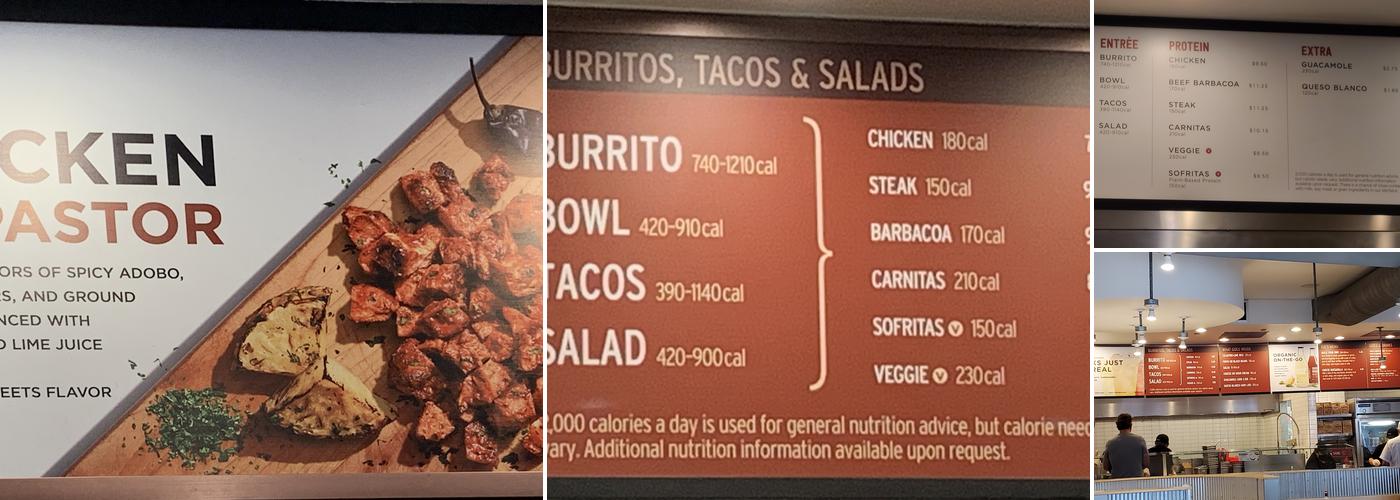 Chipotle Mexican Grill Menu