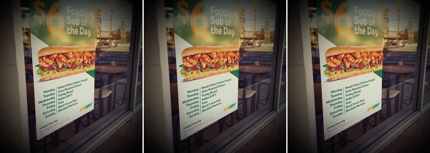 Subway Menu