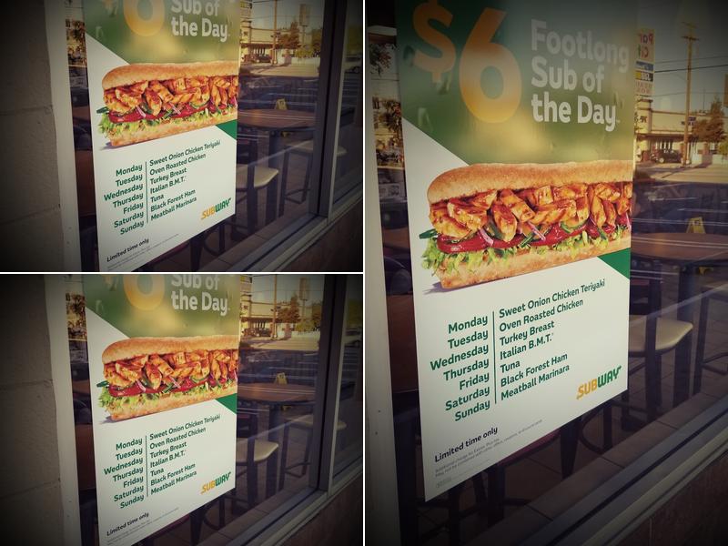Subway Menu