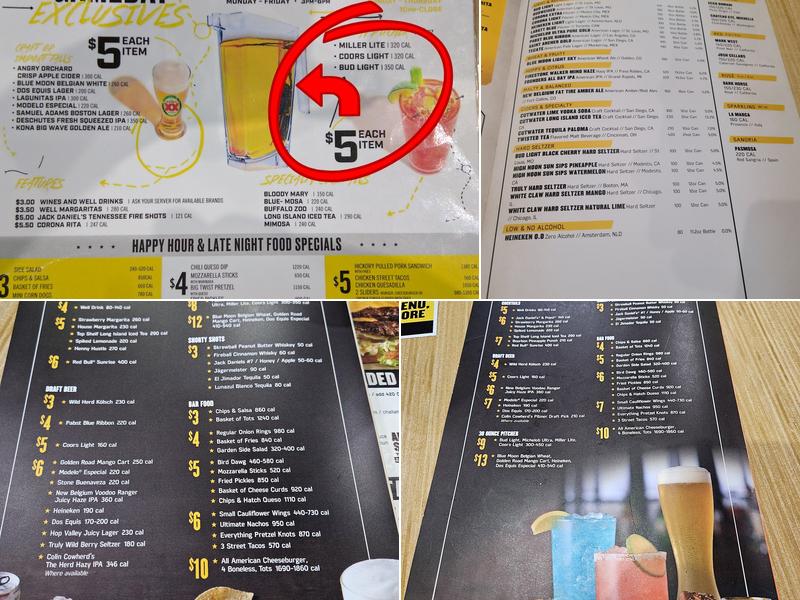 Buffalo Wild Wings Menu