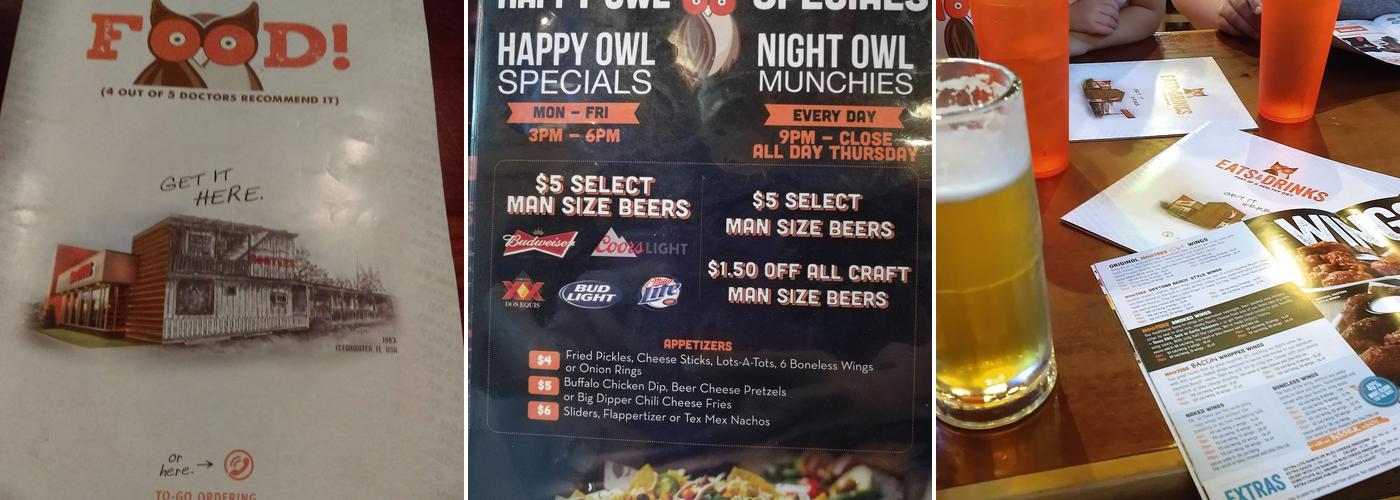 Hooters Menu
