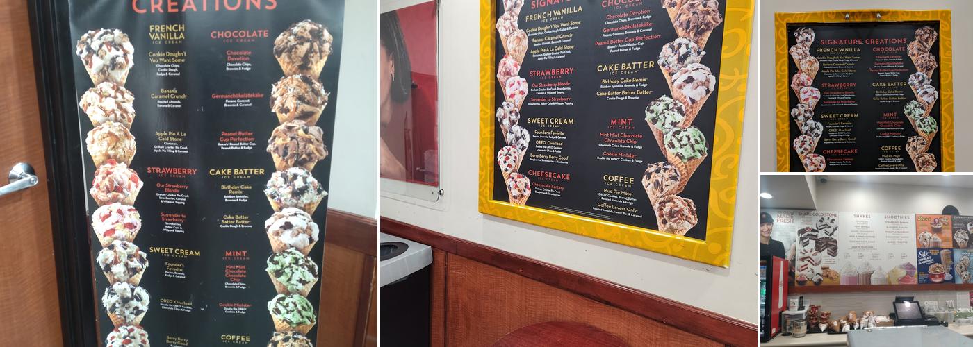 Cold Stone Creamery Menu