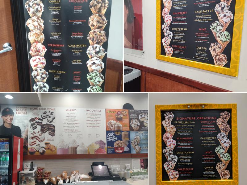 Cold Stone Creamery Menu