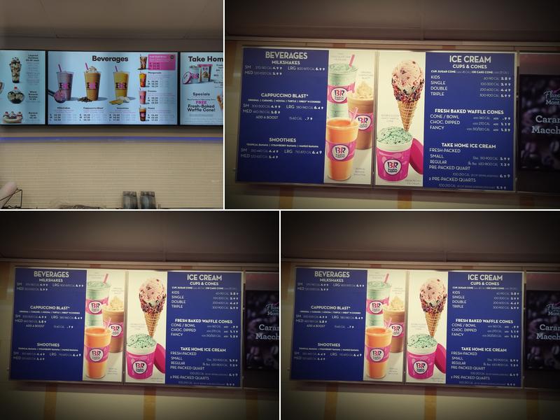 Baskin-Robbins Menu