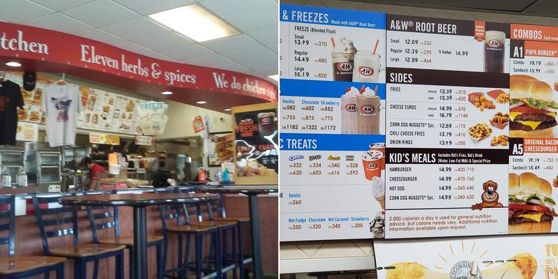 A&W Restaurant Menu