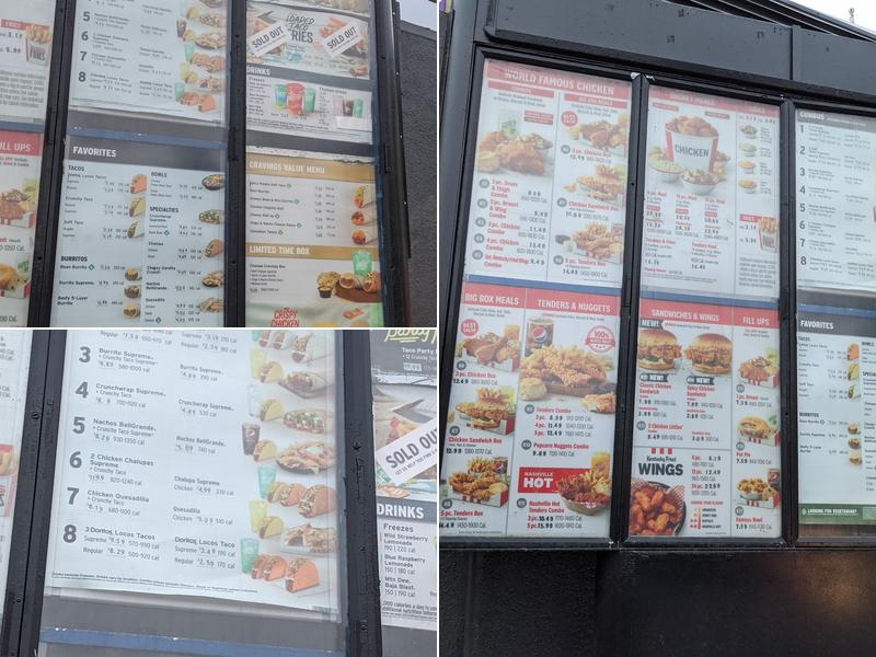 KFC Menu