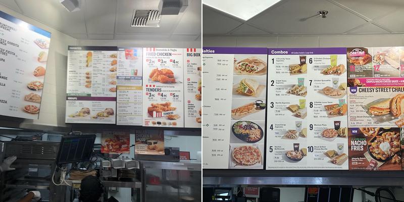 KFC Menu