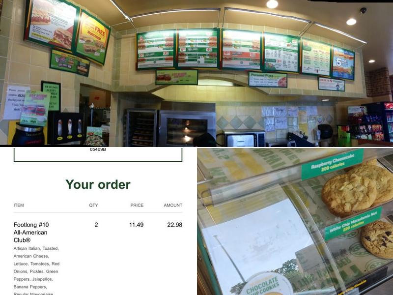 Subway Menu