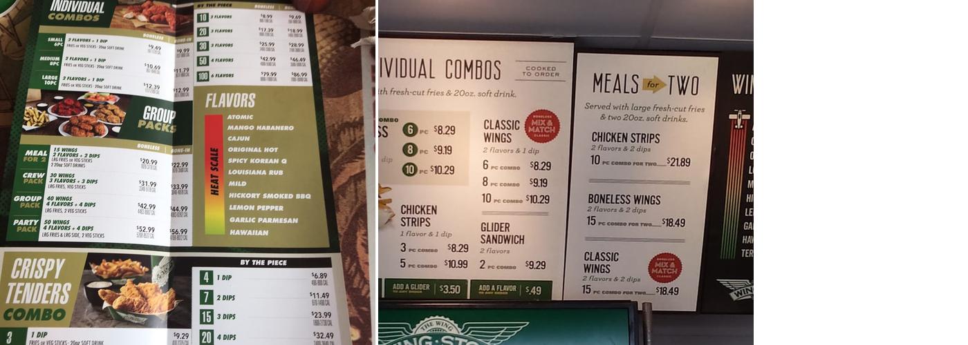 Wingstop Menu