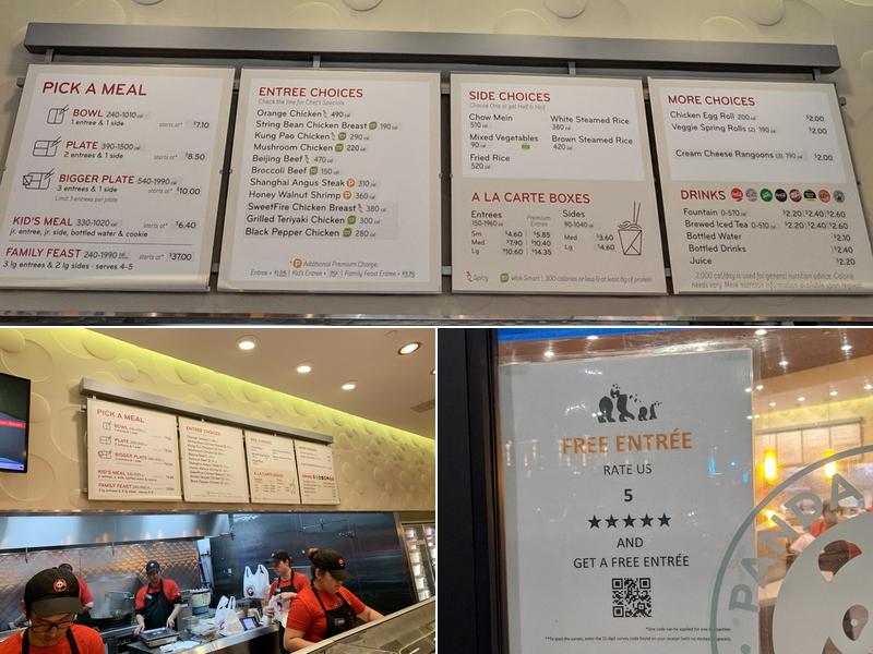 Panda Express Menu