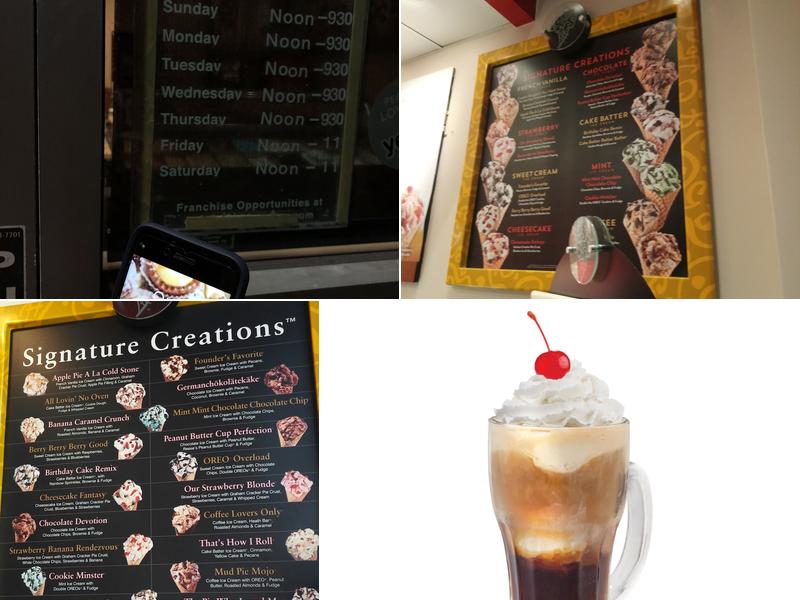 Cold Stone Creamery Menu