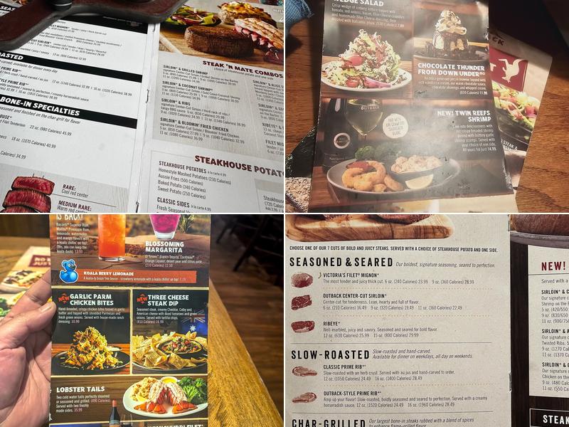 Outback Steakhouse Menu