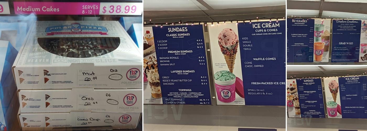 Baskin-Robbins Menu