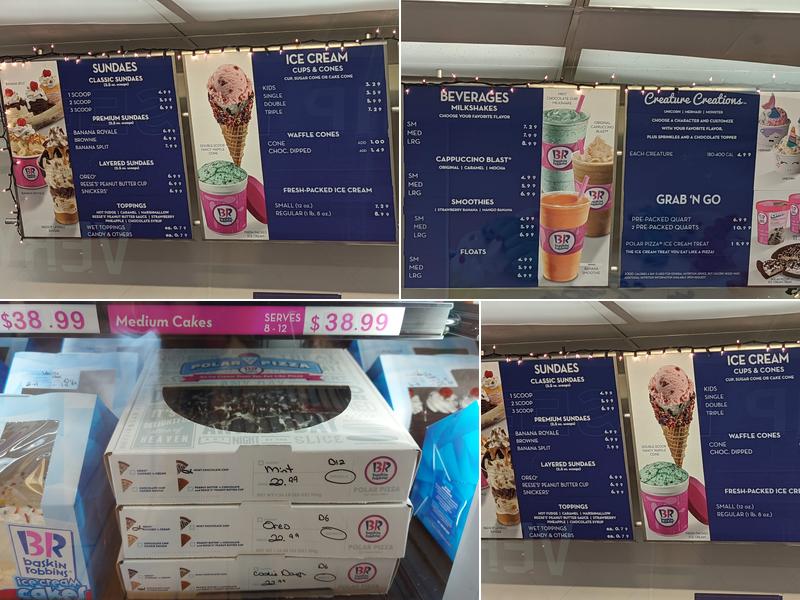 Baskin-Robbins Menu