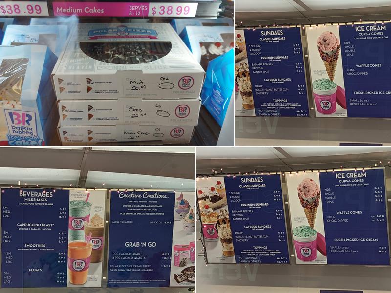 Baskin-Robbins Menu