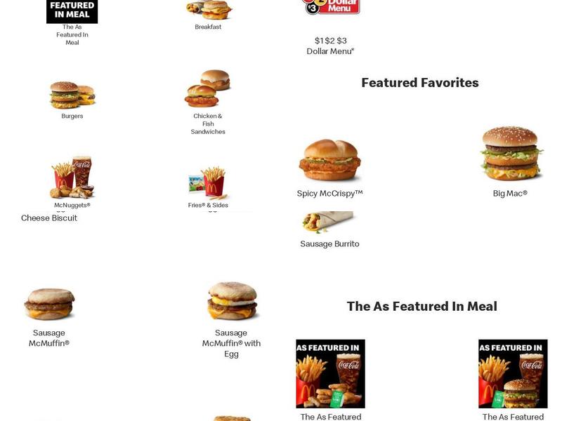 McDonald's Menu