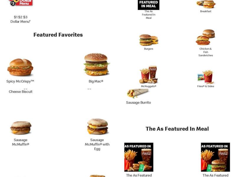McDonald's Menu