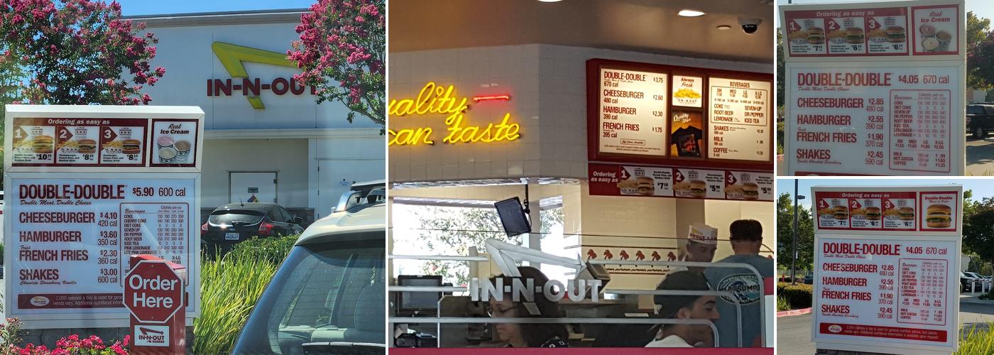 In-N-Out Burger Menu