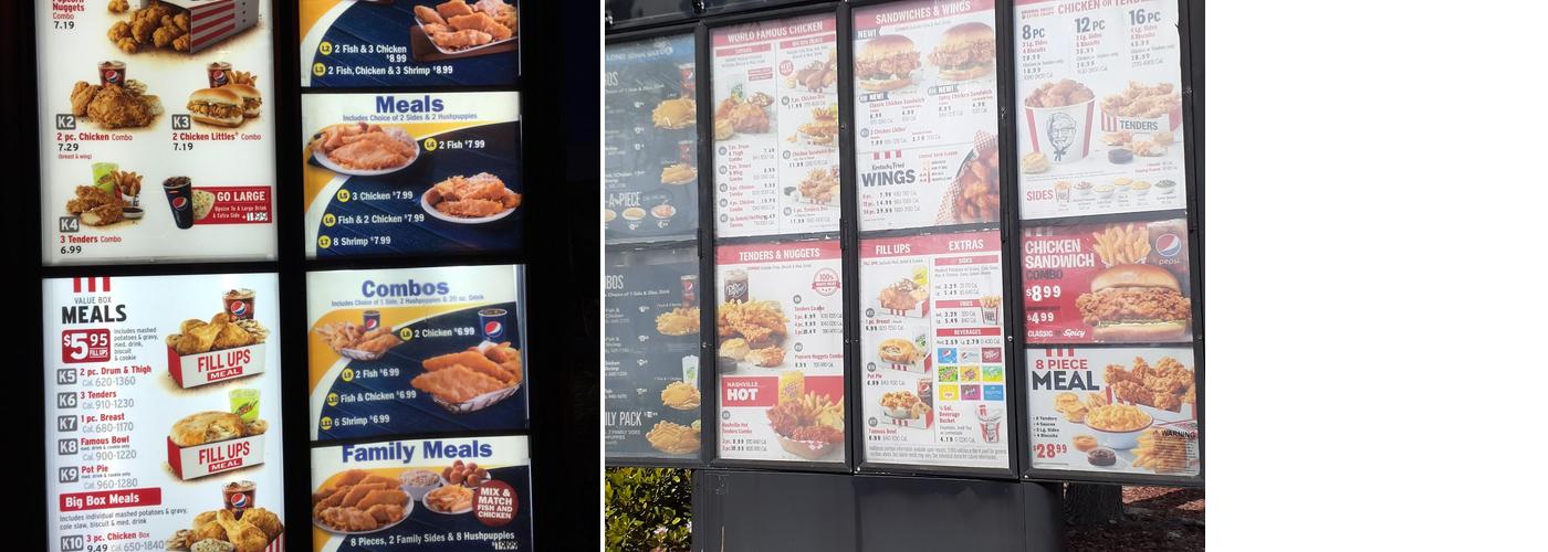 Long John Silver's | KFC (D016013) Menu