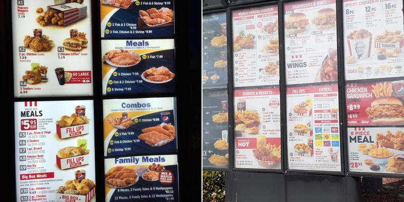 Long John Silver's | KFC (D016013) Menu