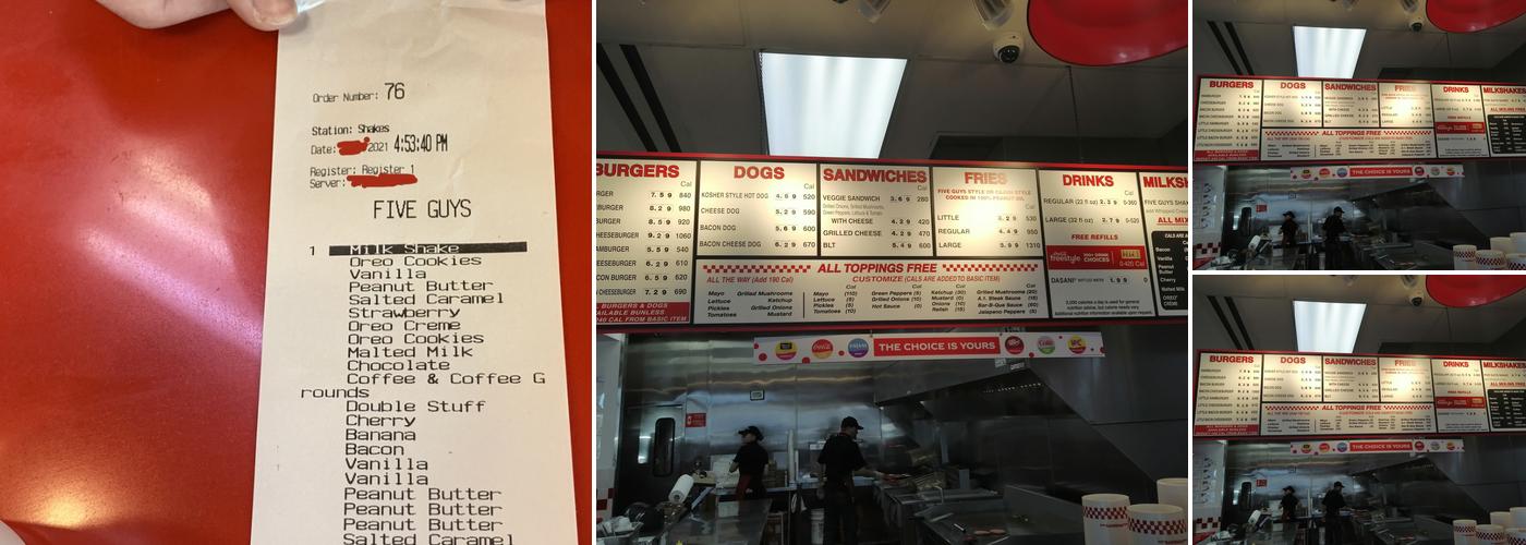 Five Guys Menu