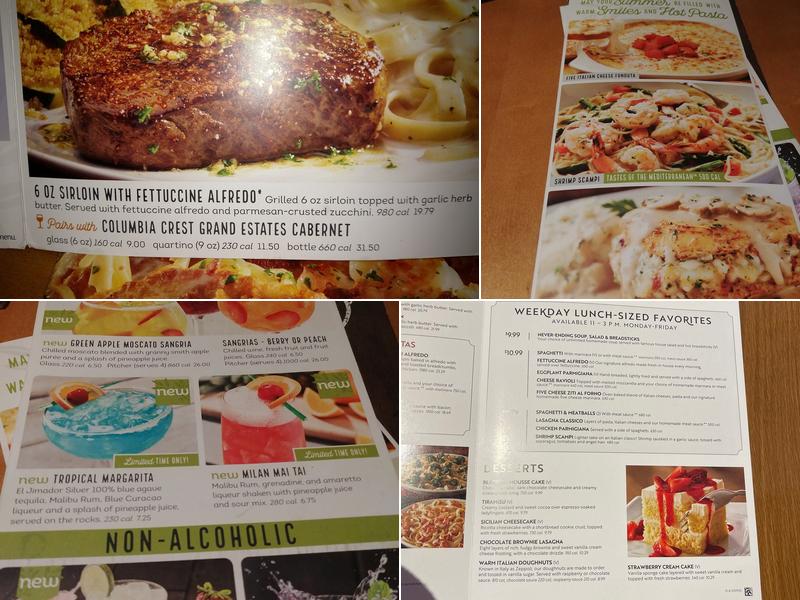 Olive Garden Italian Restaurant Menu