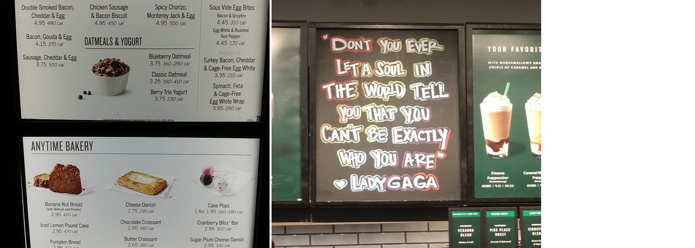 Starbucks Coffee Company Menu