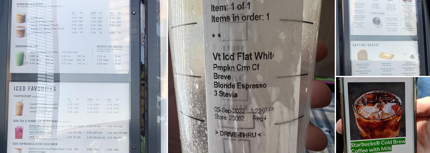Starbucks Menu