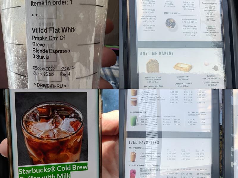 Starbucks Menu