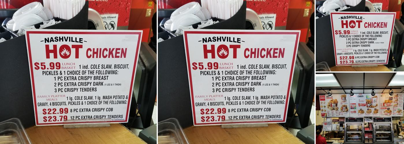 KFC Menu
