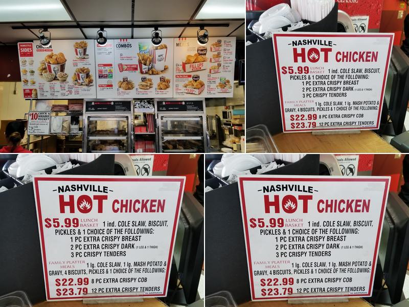 KFC Menu