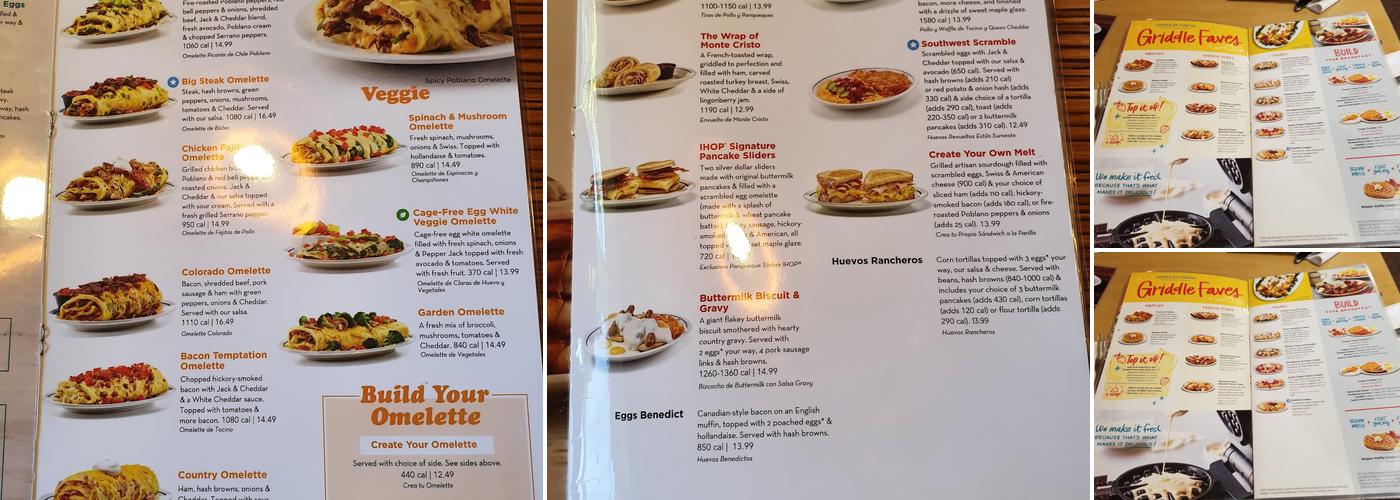 IHOP Menu