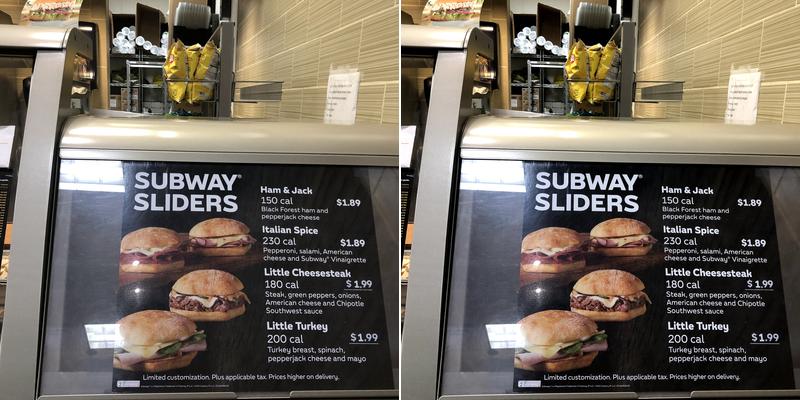 Subway Menu
