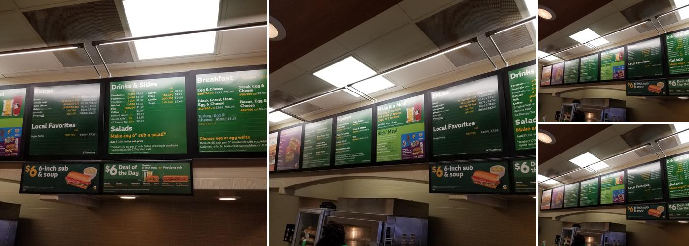Subway Menu