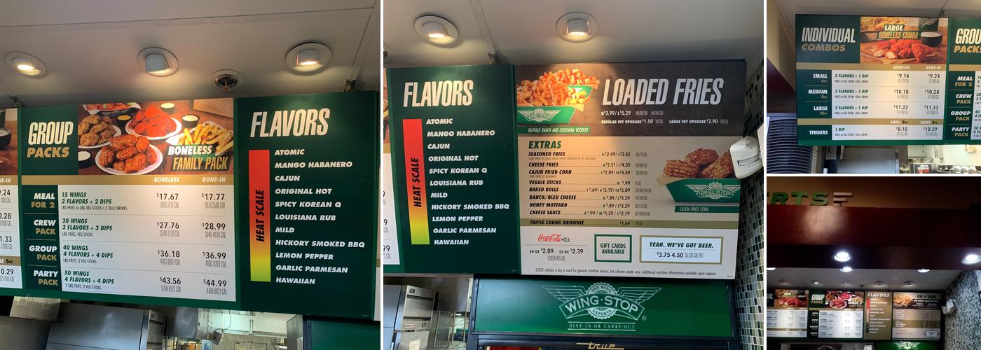 Wingstop Menu