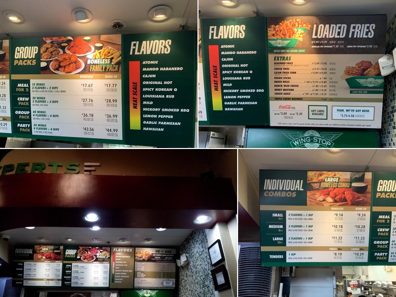 Wingstop Menu