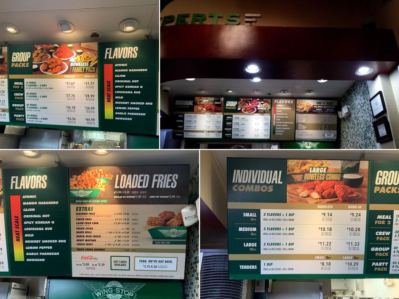 Wingstop Menu