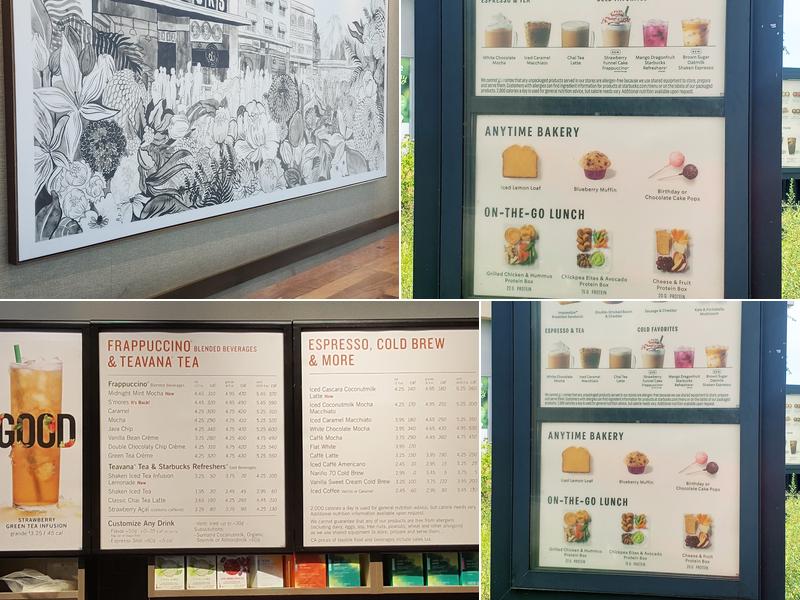 Starbucks Coffee Company Menu