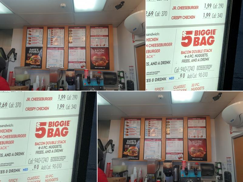 Wendy's Menu