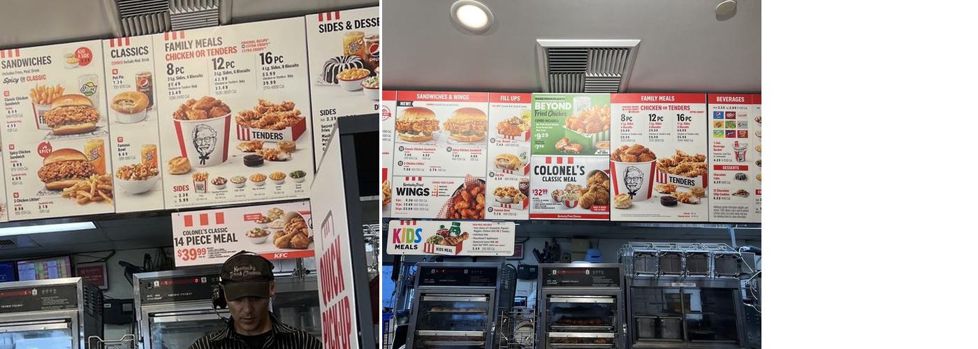 KFC Menu