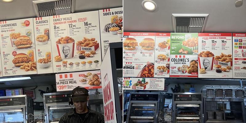 KFC Menu