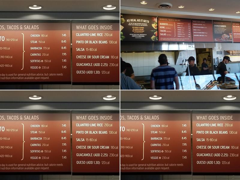 Chipotle Mexican Grill Menu