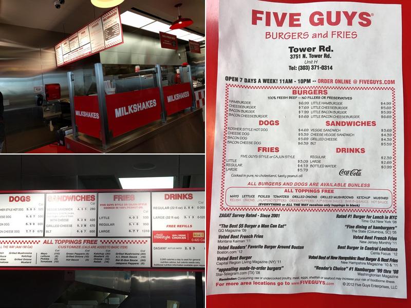 Five Guys Menu