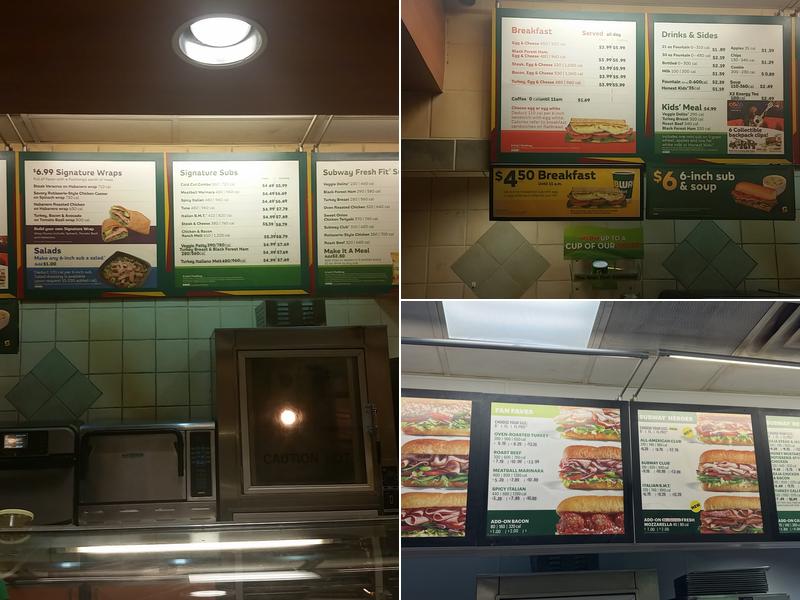 Subway Menu