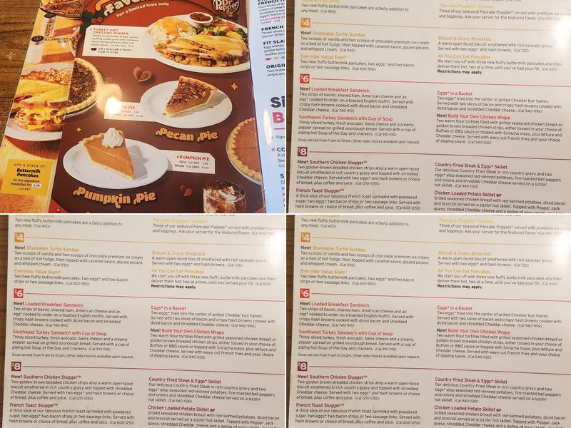 Denny's Restaurant Menu