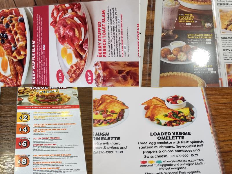 Denny's Restaurant Menu