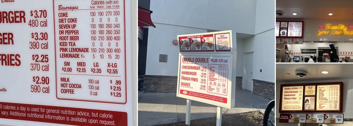 In-N-Out Burger Menu