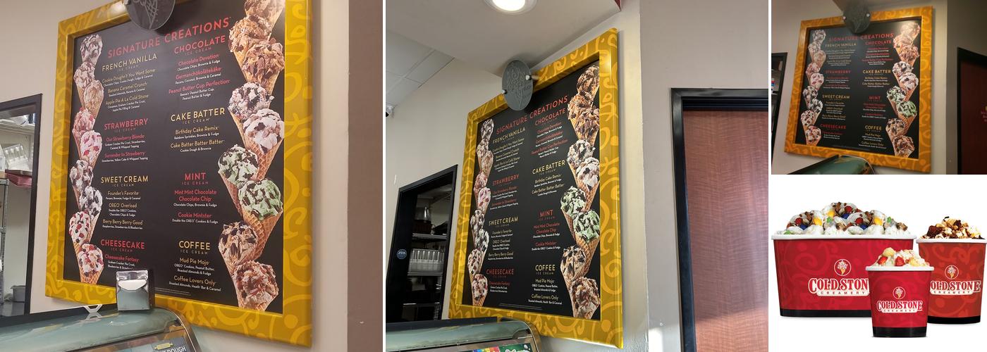 Cold Stone Creamery Menu