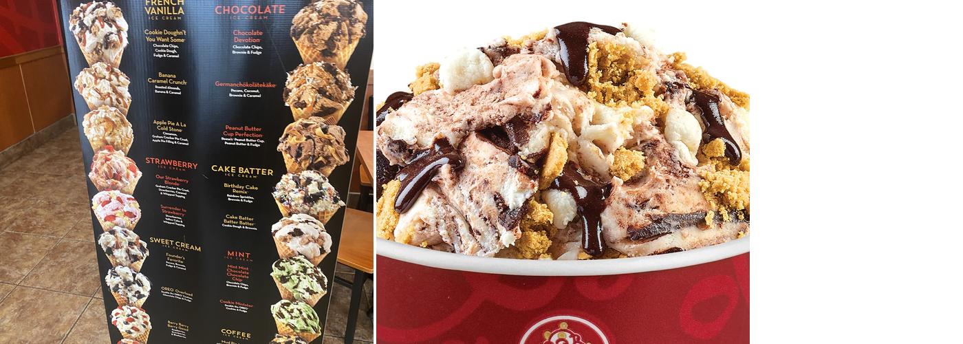 Cold Stone Creamery Menu